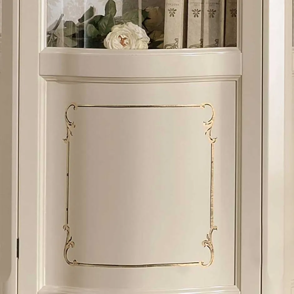 Barockstil Vitrine in Weiß & Gold - Datalera^Wohnen