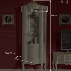 Barockstil Vitrine in Weiß & Gold - Datalera^Wohnen