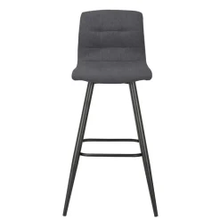 Wohnen Barstühle in Anthrazit Stoffbezug - Una (2er Set)