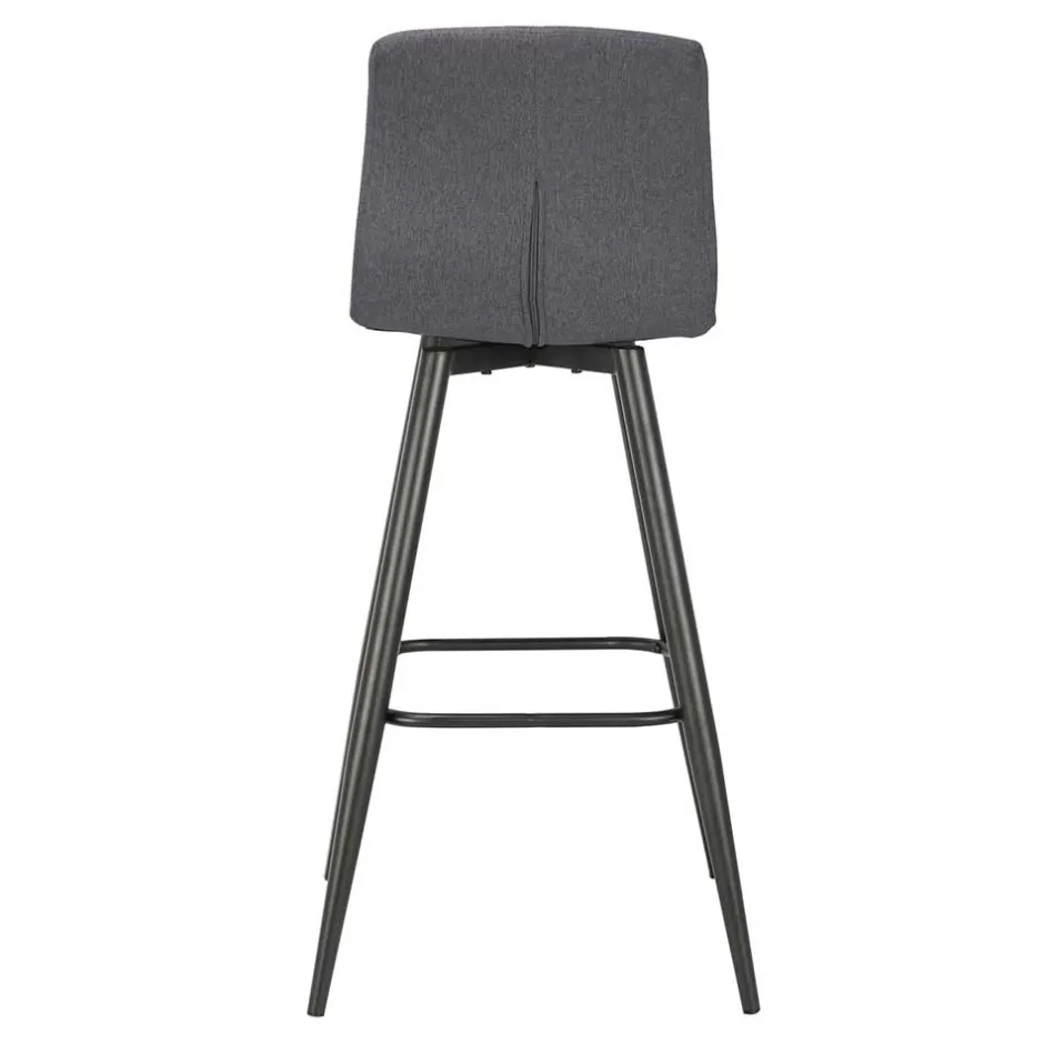 Wohnen Barstühle in Anthrazit Stoffbezug - Una (2er Set)