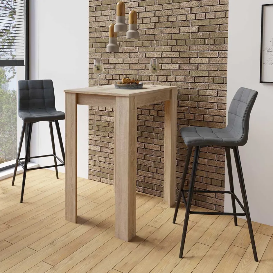 Wohnen Barstühle in Anthrazit Stoffbezug - Una (2er Set)