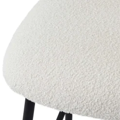 Wohnen Barstühle in Cremeweiß und Schwarz - Bean (2er Set)