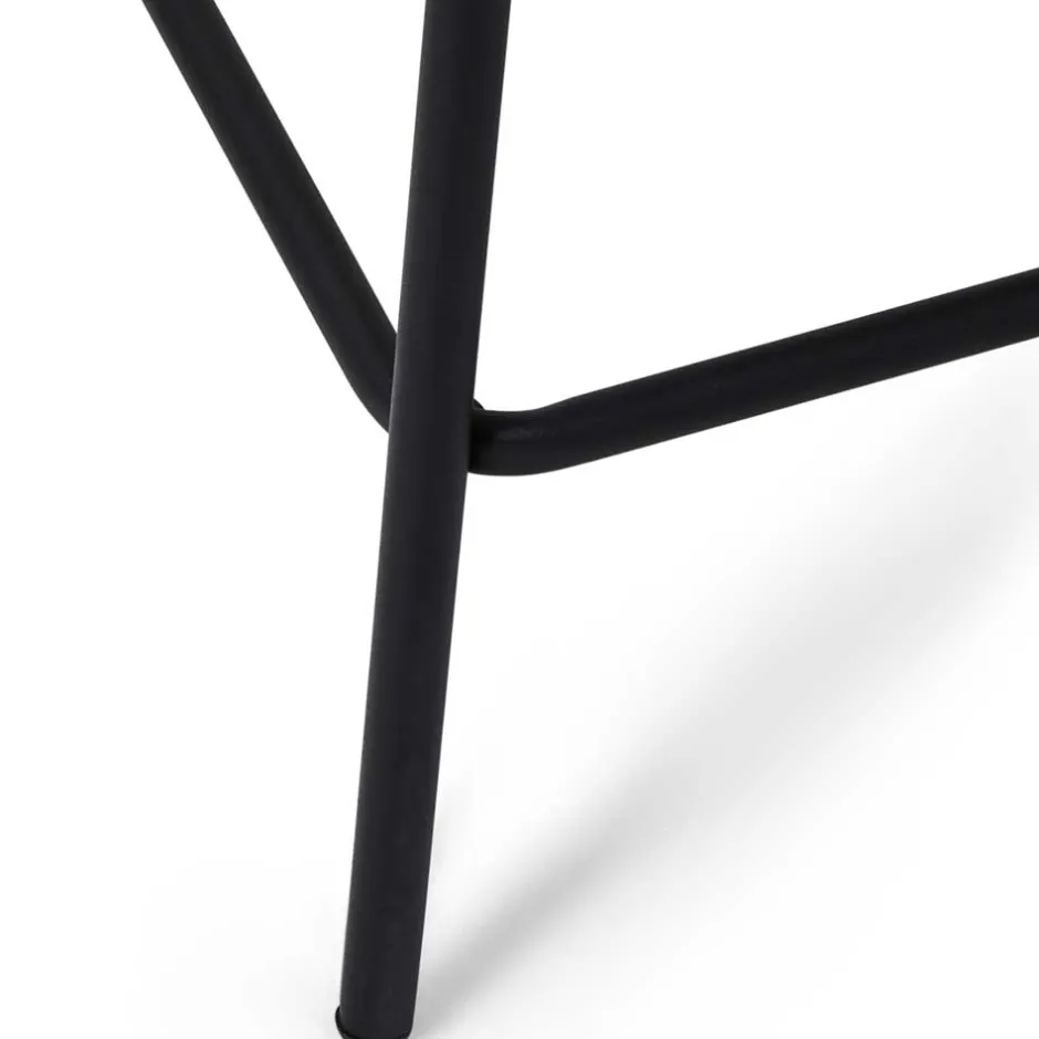 Wohnen Barstühle in Cremeweiß und Schwarz - Bean (2er Set)