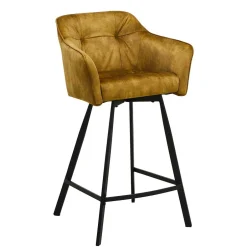 Barstühle mit Armlehnen in Ocker Samt - Betria (2er Set)^Wohnen Sale