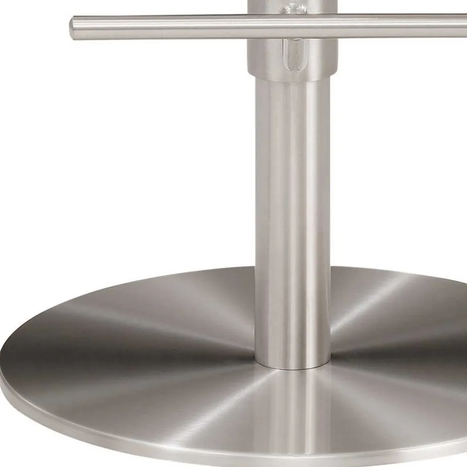 Wohnen Barstuhl aus Echtleder in Anthrazit - Charlena