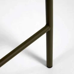 Wohnen Barstuhl aus Geflecht in Dunkelgrün - Madias (4er Set)