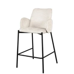 Barstuhl aus Struktursamt Creme - Filler (2er Set)^Wohnen Online