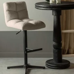 Barstuhl in Beige Boucle - Salmanca (2er Set)^Wohnen Discount