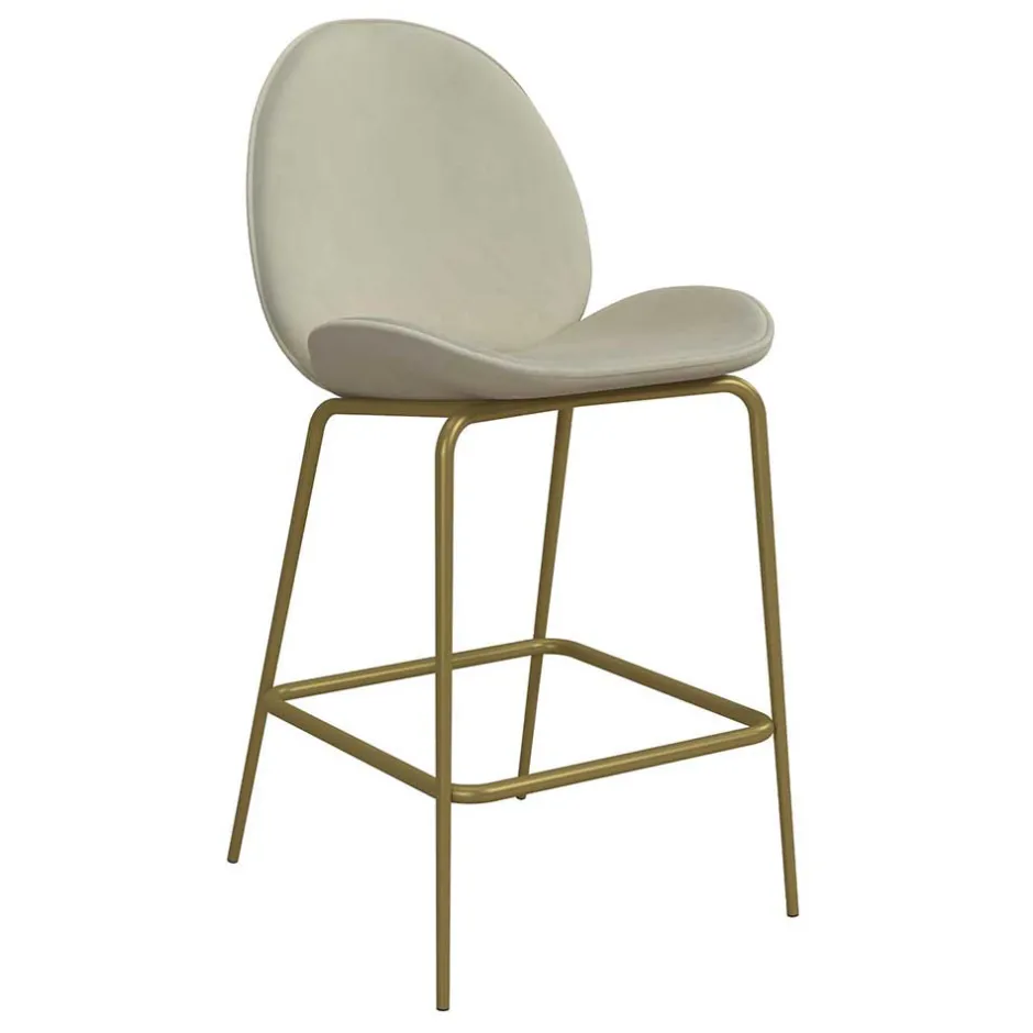 Barstuhl in Creme mit Messing - Rucia^Wohnen Sale