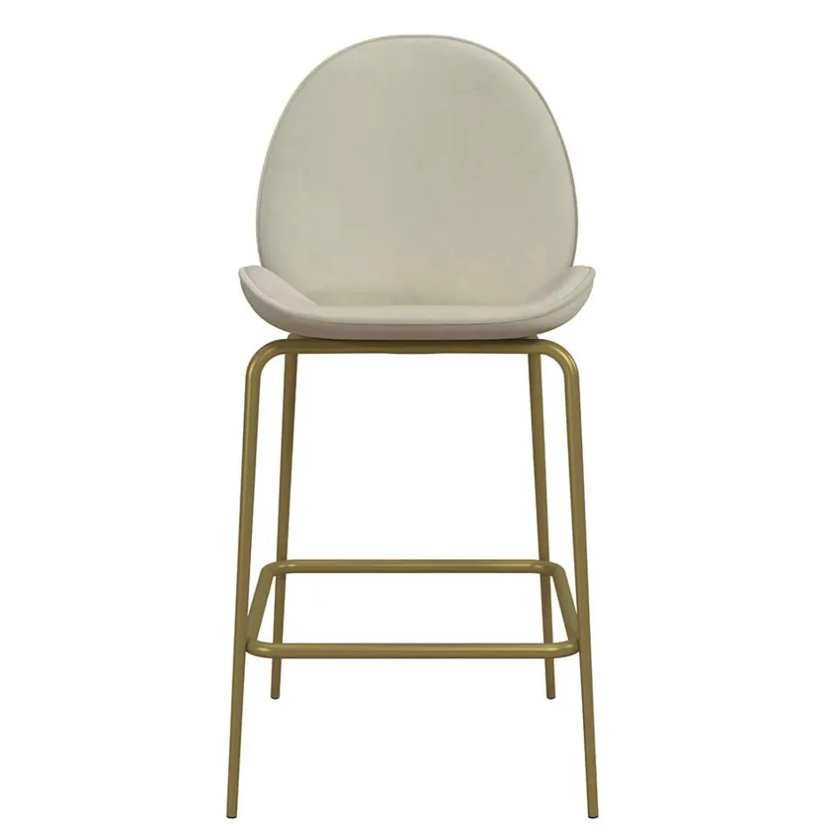 Barstuhl in Creme mit Messing - Rucia^Wohnen Sale