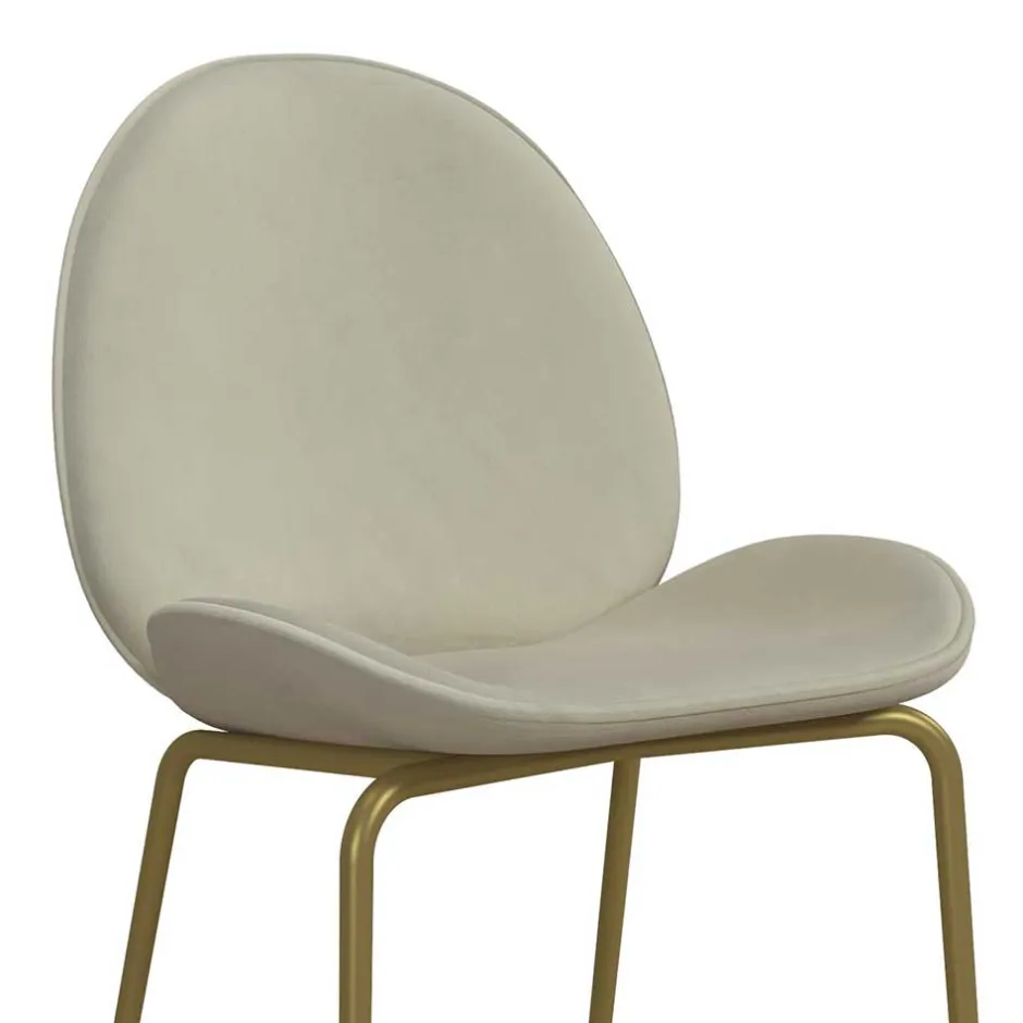 Barstuhl in Creme mit Messing - Rucia^Wohnen Sale