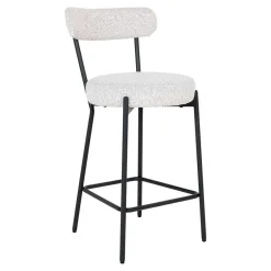 Wohnen Barstuhl in Cremeweiß Boucle - Elliot