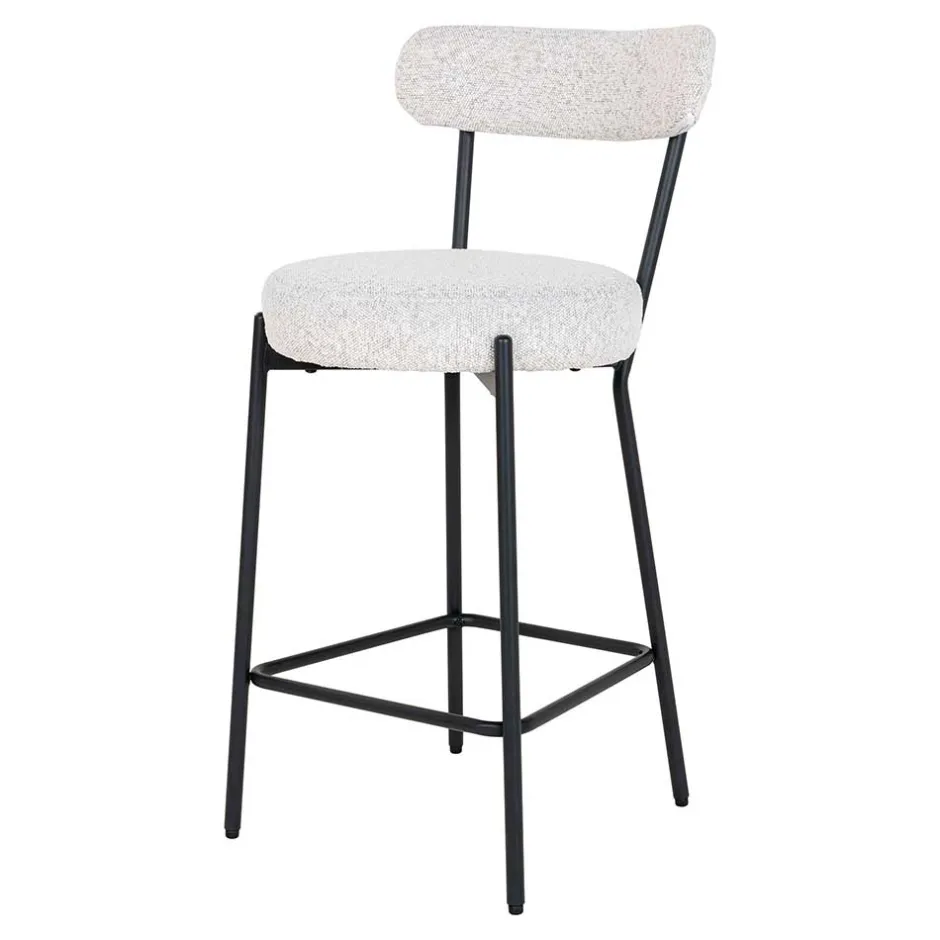 Wohnen Barstuhl in Cremeweiß Boucle - Elliot