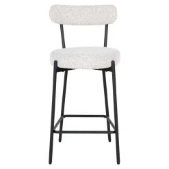 Wohnen Barstuhl in Cremeweiß Boucle - Elliot