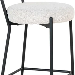 Wohnen Barstuhl in Cremeweiß Boucle - Elliot