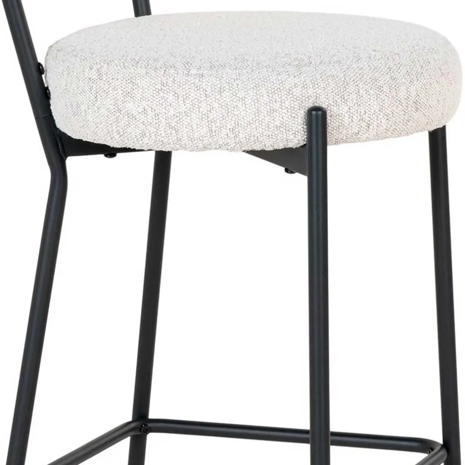 Wohnen Barstuhl in Cremeweiß Boucle - Elliot