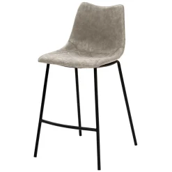 Barstuhl in Lichtgrau Kunstleder - Mayotta^Wohnen Outlet