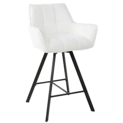 Wohnen Barstuhl mit Drehgestell in Creme Boucle - Queen (2er Set)