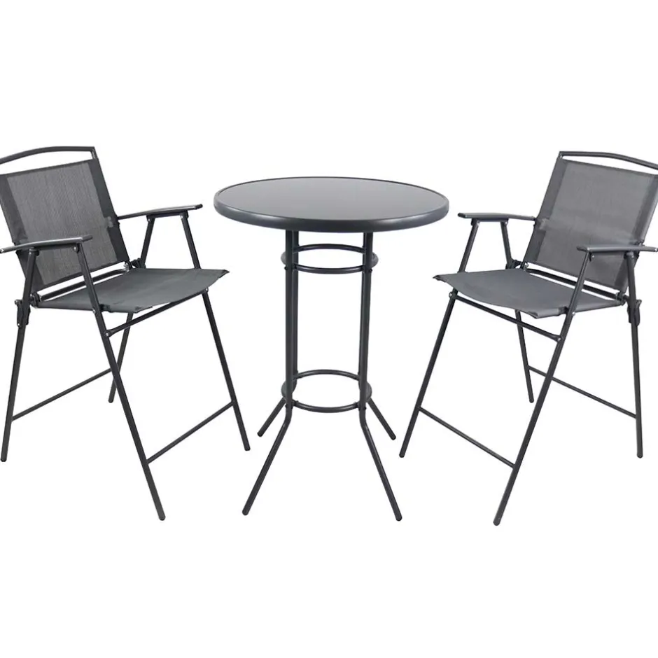 Wohnen Bartisch & Bar-Klappstühle Set - Irvine (dreiteilig)