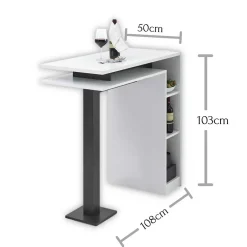 Bartisch mit Regal - ideal für Küche & Büro - Grenada^Wohnen Sale