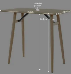 Bartisch Stehtisch in Eiche Holzoptik - Andoro^Wohnen Discount