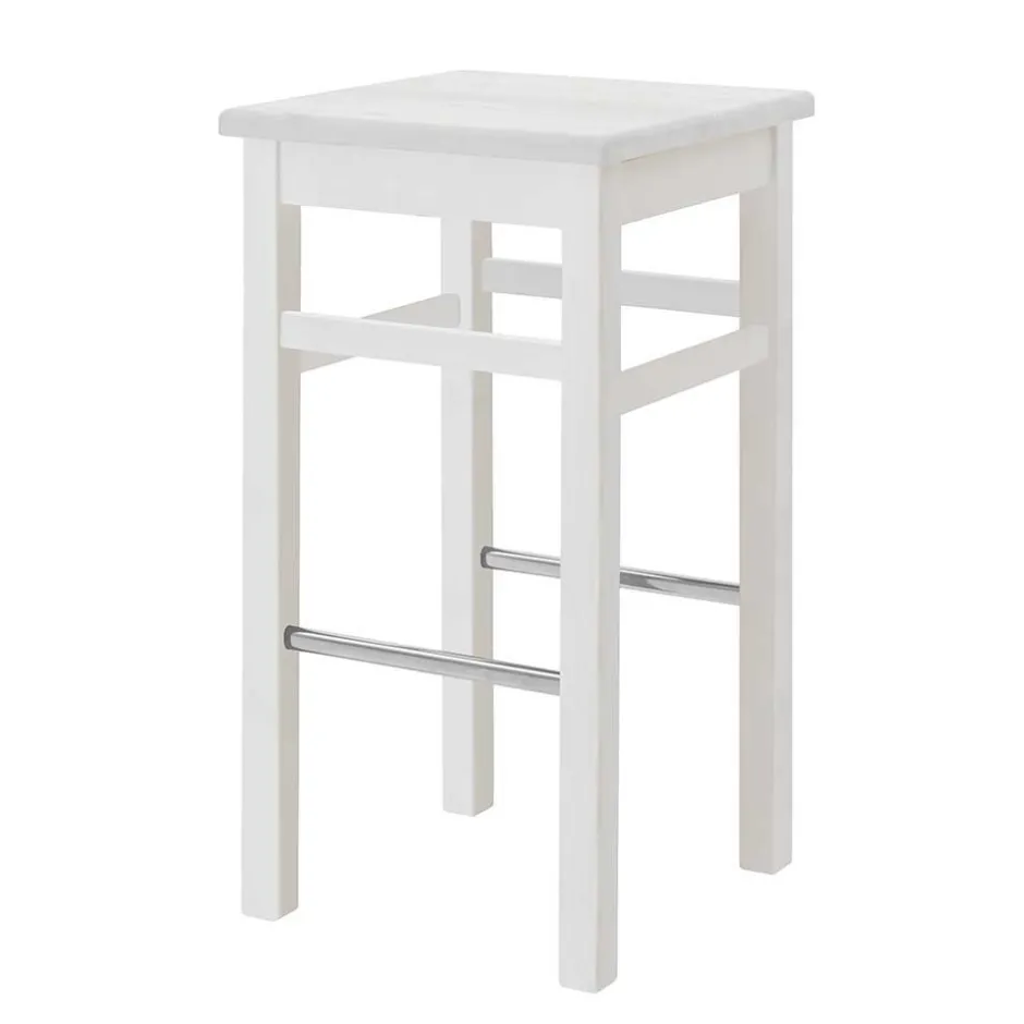 Wohnen Bartisch und Barhocker in Weiß - Zanaris (dreiteilig)