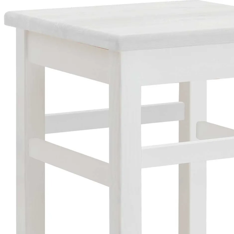 Wohnen Bartisch und Barhocker in Weiß - Zanaris (dreiteilig)