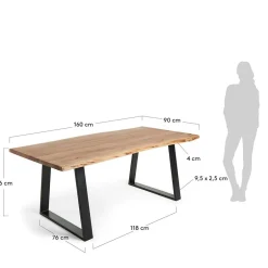 Wohnen Baumkante Esstisch aus Akazie massiv - Dumassa