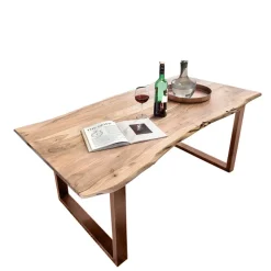 Wohnen Baumkante Esszimmertisch mit U-Gestell Braun - Jeguta