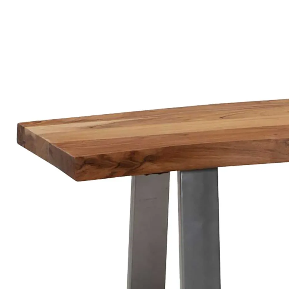 Wohnen Baumkanten Essbank aus Akazie Massivholz - Yukon