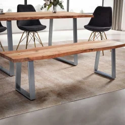 Wohnen Baumkanten Essbank aus Akazie Massivholz - Yukon