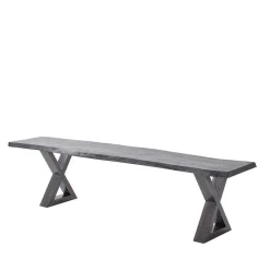 Baumkanten Essbank in Akazie Grau - Simael^Wohnen Online