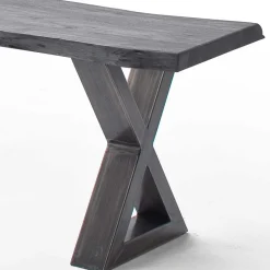 Baumkanten Essbank in Akazie Grau - Simael^Wohnen Online