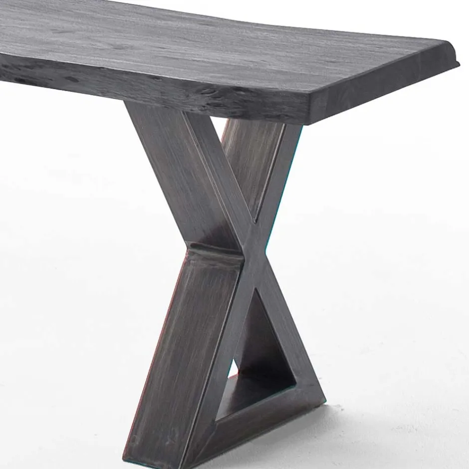 Baumkanten Essbank in Akazie Grau - Simael^Wohnen Online