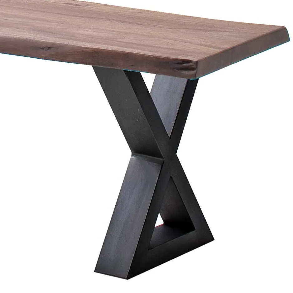 Wohnen Baumkanten Esstisch-Bank in Walnuss - Gianmario