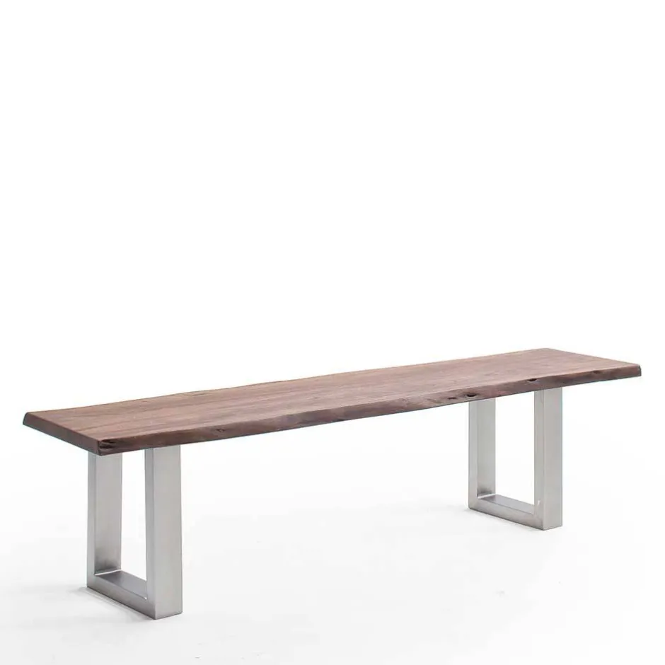 Baumkanten Esstischbank mit Bügelgestell - Lydija^Wohnen Discount