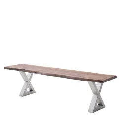 Wohnen Baumkanten Esszimmerbank in Walnuss - Veit