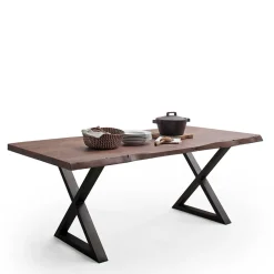 Baumkanten Esszimmertisch in Walnuss - Adakras^Wohnen Clearance