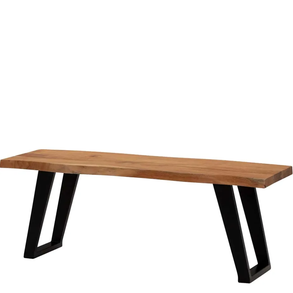 Wohnen Baumkanten Flurbank aus Akazie Massivholz - Reggio