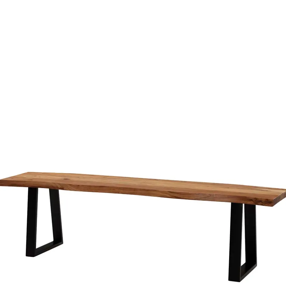 Wohnen Baumkanten Küchenbank mit Trapezbeinen - Pafigona