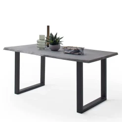 Wohnen Baumkanten Küchentisch in Akazie Grau - Balanza