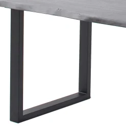 Wohnen Baumkanten Küchentisch in Akazie Grau - Balanza