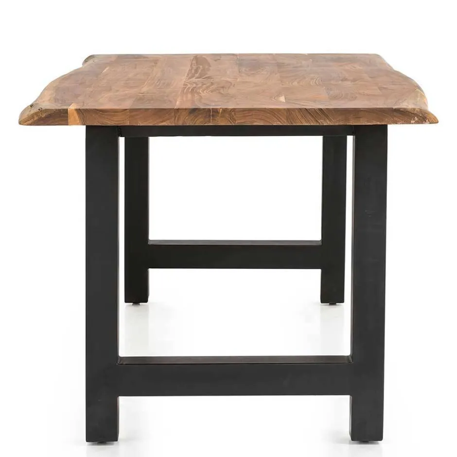 Baumkanten Tischgruppe Set - Bryan (fünfteilig)^Wohnen Outlet