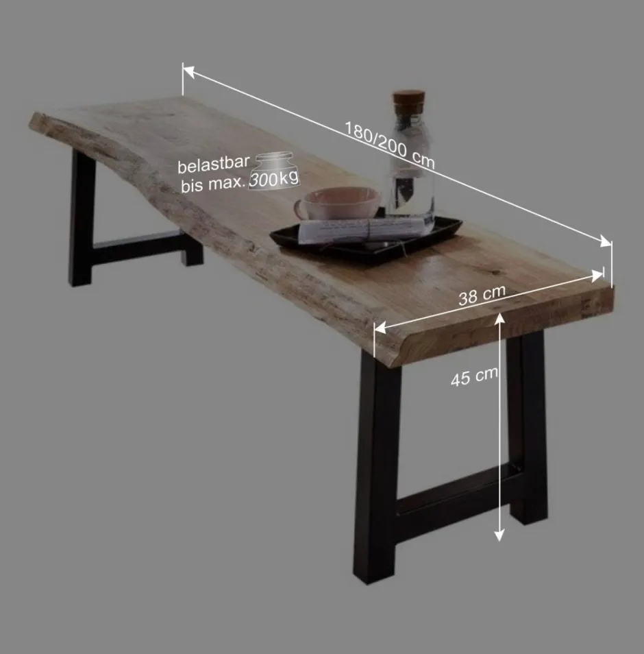 Baumkantenbank Morienta aus Eiche massiv^Wohnen Discount