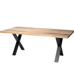 Wohnen Baumkantentisch aus Eiche mit Epoxid-Harz - Slavidra