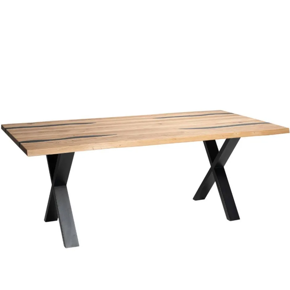 Wohnen Baumkantentisch aus Eiche mit Epoxid-Harz - Slavidra