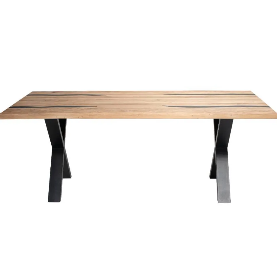 Wohnen Baumkantentisch aus Eiche mit Epoxid-Harz - Slavidra