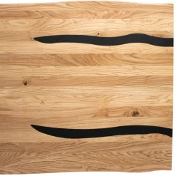 Wohnen Baumkantentisch aus Eiche mit Epoxid-Harz - Slavidra