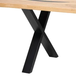 Wohnen Baumkantentisch aus Eiche mit Epoxid-Harz - Slavidra