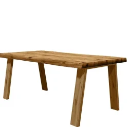 Wohnen Baumkantentisch komplett aus Eiche massiv - Francena